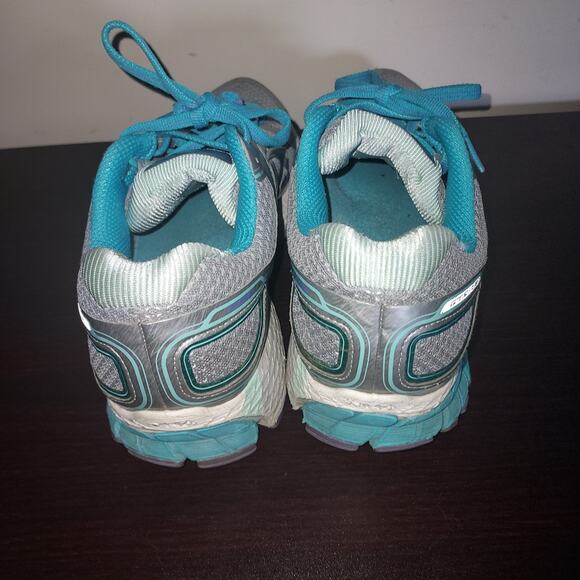 Brooks Womens Running Sneakers 10B Adrenaline GTS Lace Up Breathable Mesh Silver - Picture 3 of 16